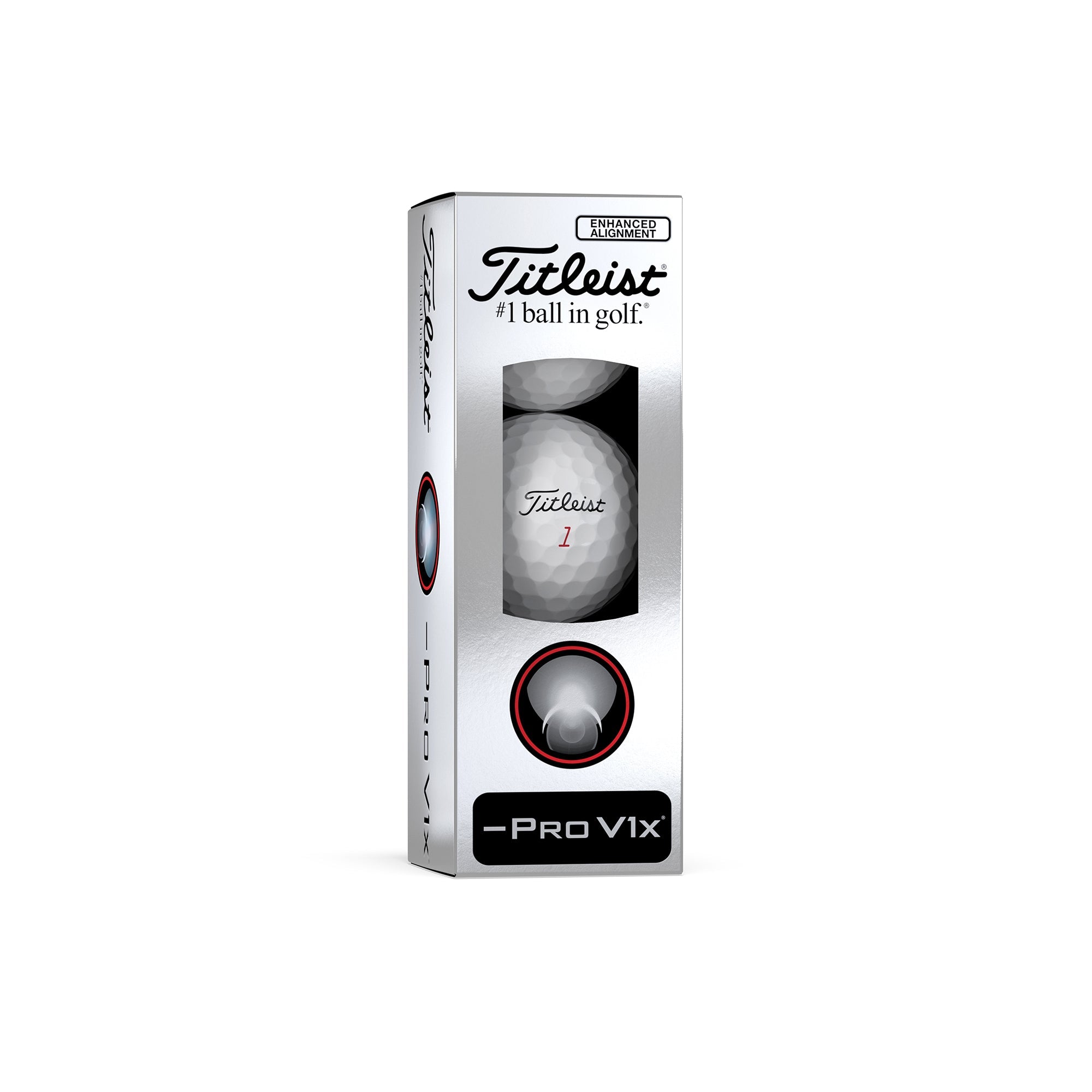Titleist Pro V1x Left Dash Enhanced Align Golf Balls 2025